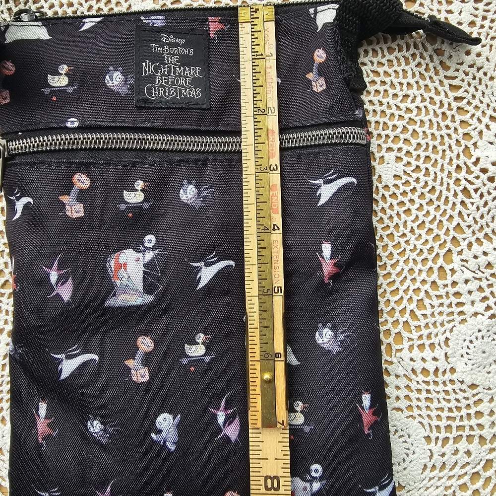 Loungefly Nightmare Before Christmas Characters Passport Crossbody Bag Used - Picture 12 of 13